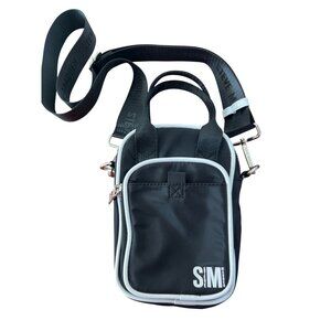 Steve Madden Black White Crossbody Bag Keychain BPinky Unisex Logo Strap Handles